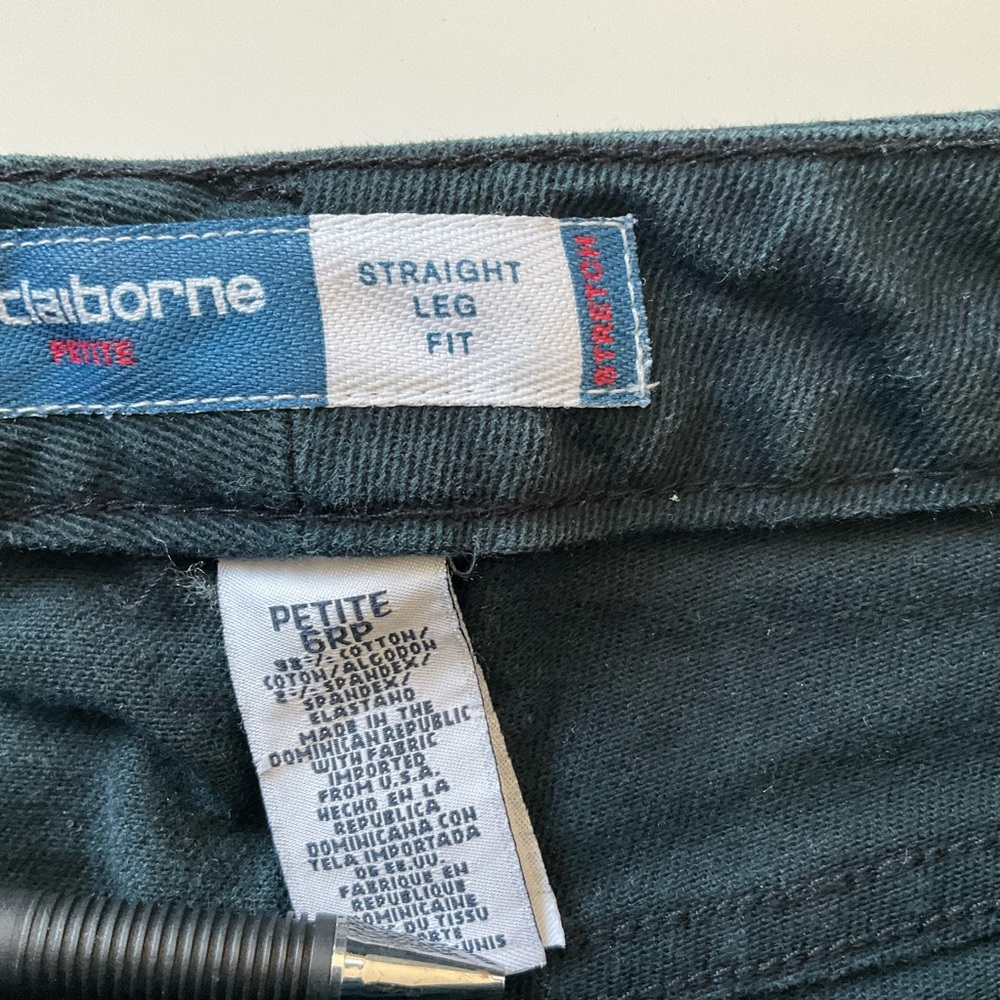 Vintage Liz Claiborne Straight Leg Black Jeans 6P - Picture 8 of 12